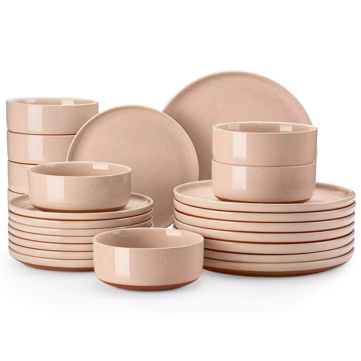 24 Piece Stoneware Dinnerware Set for 8