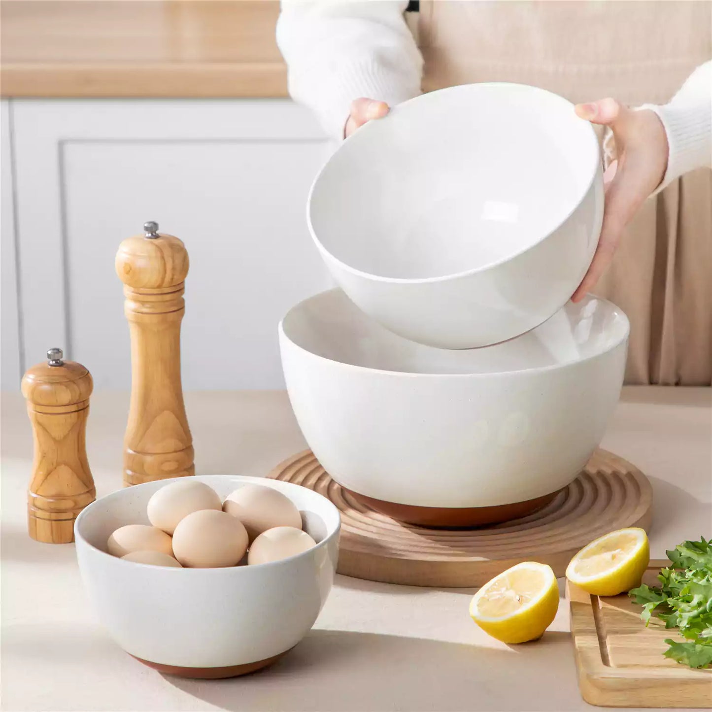 Rustic Charm Mixing Bowls Set of 3