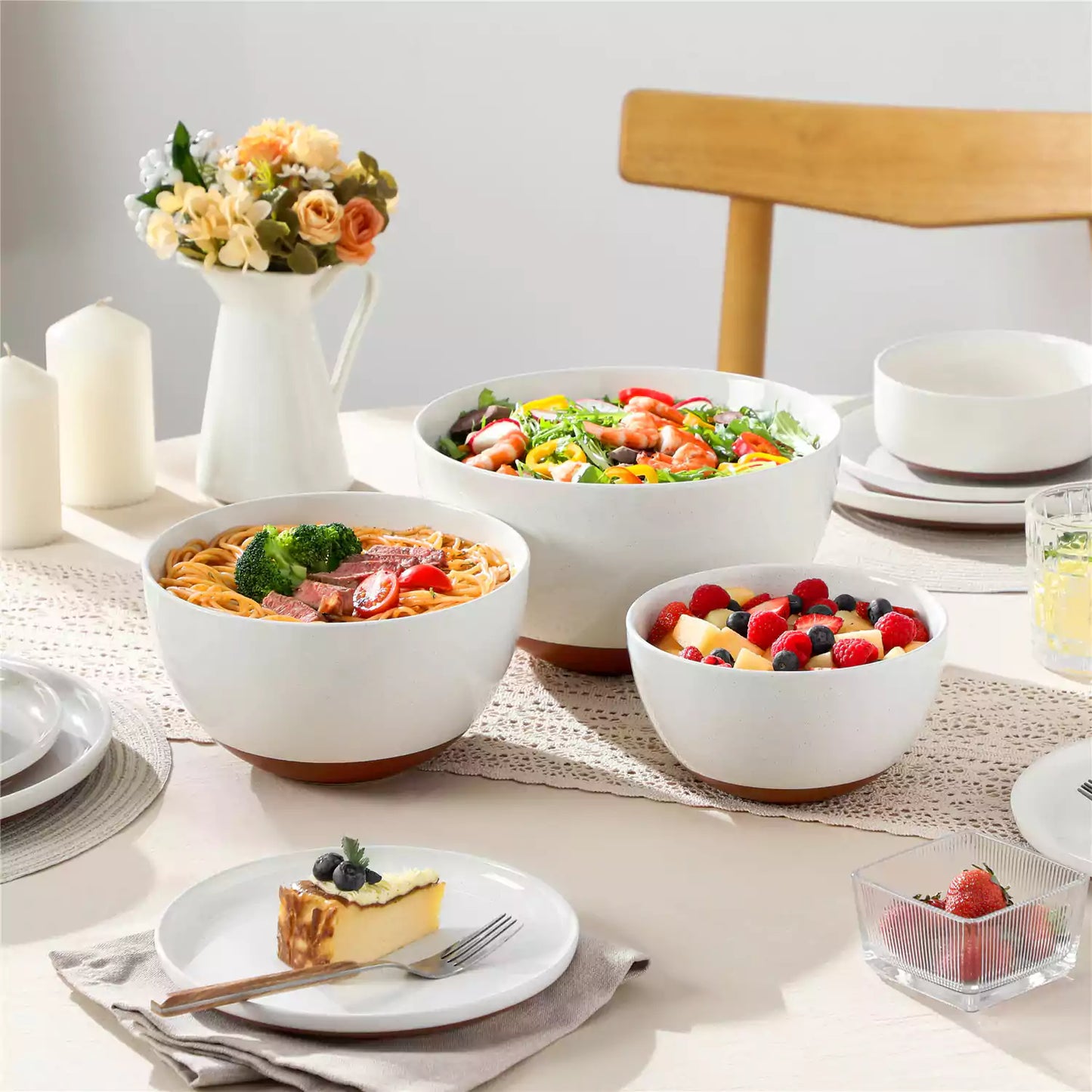 Rustic Charm Mixing Bowls Set of 3