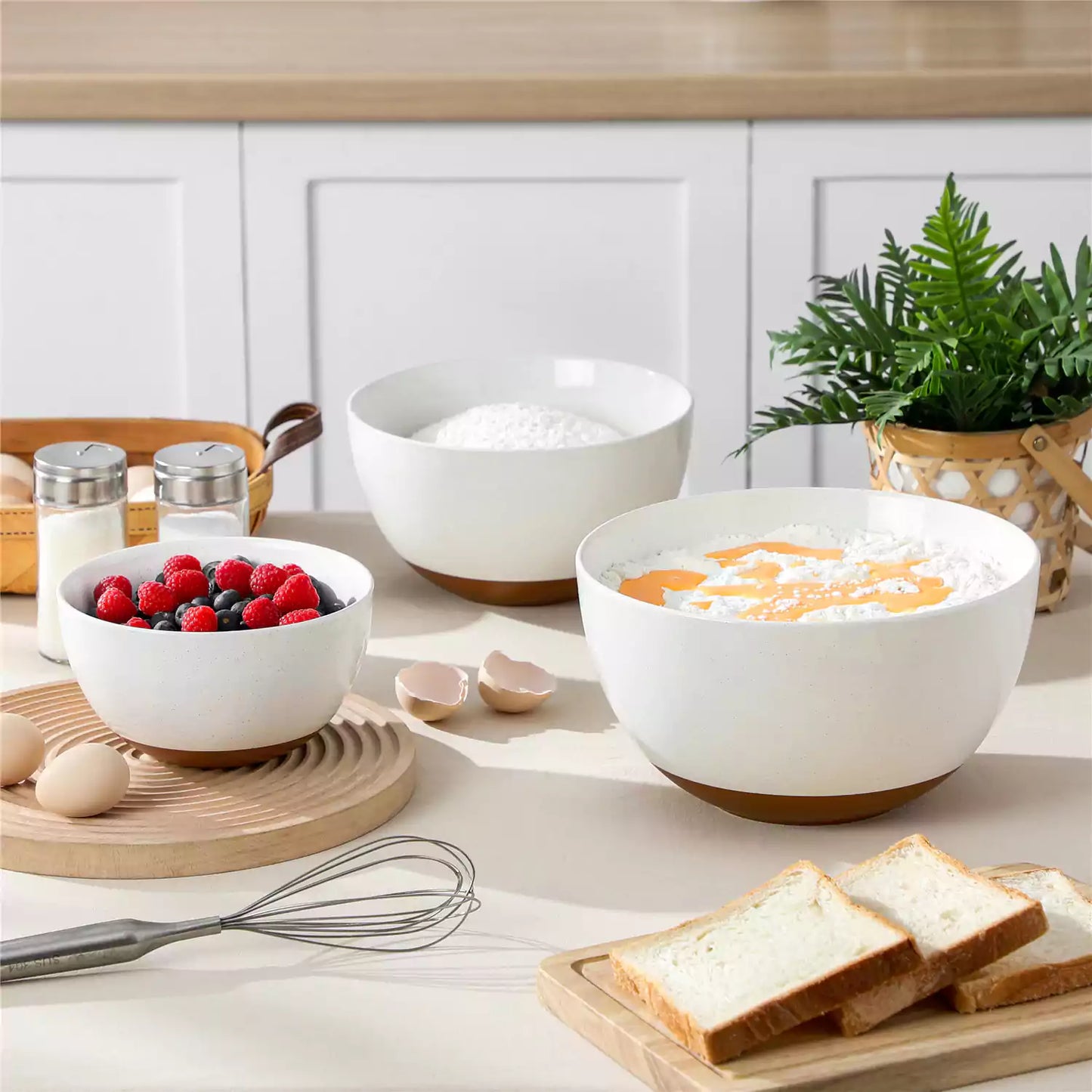 Rustic Charm Mixing Bowls Set of 3