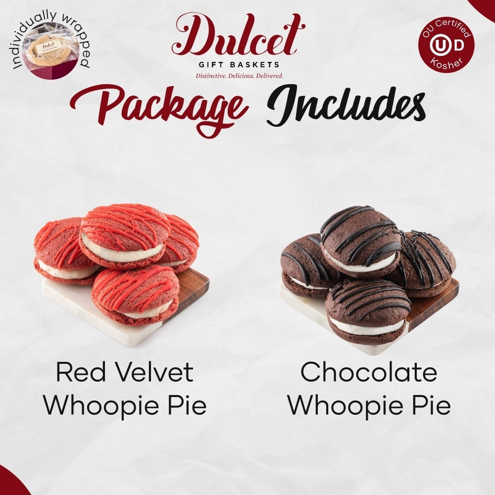 Chocolate and Red Velvet Whoopie Pies Assortment