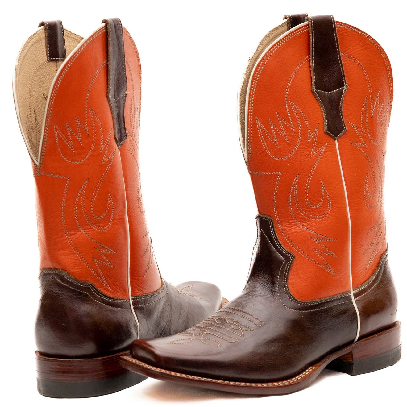Men's Square Toe Double Stitched Cowboy Boots