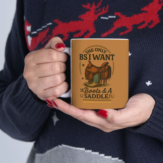 Rustic Cowboy Double Printed Ceramic Mug