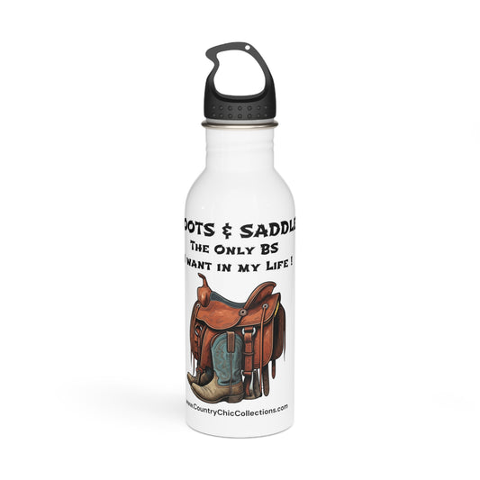 Boots and Saddle Stainless Steel Water Bottle, 20 oz.