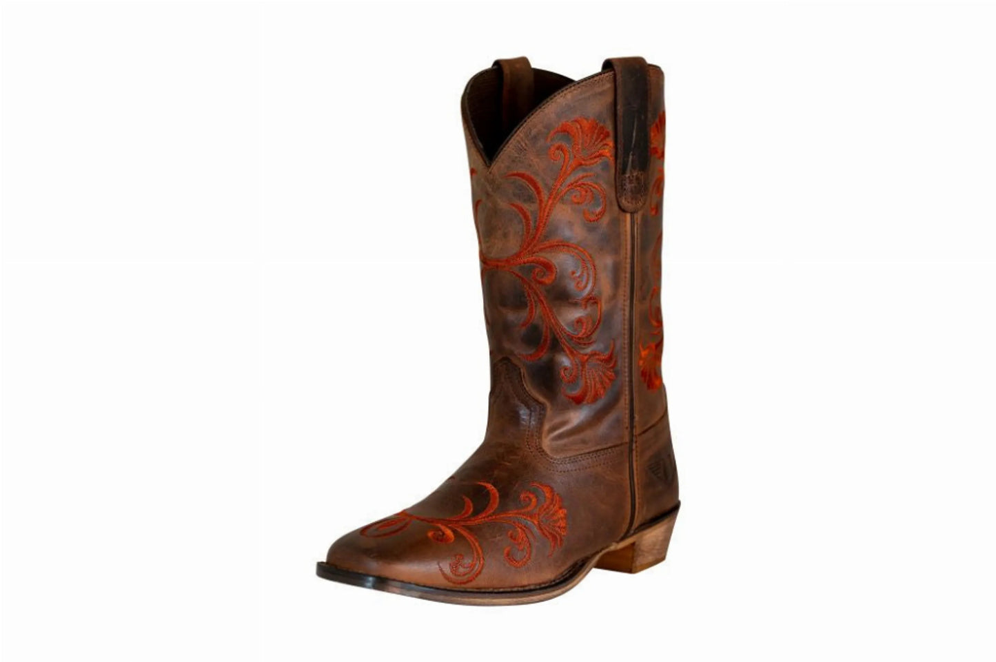 Foral Design Square Toe Western Boot, Tuff Rider
