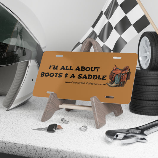 All About Boots & a Saddle Vanity Plate