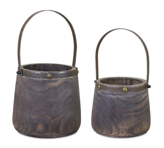 Rustic Charm Pails, set of 2