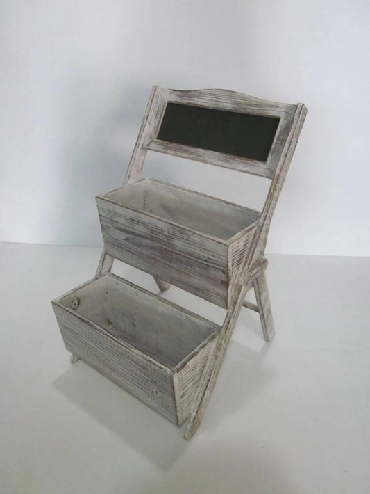 Rustic Weathered Solid Wood Planter Box