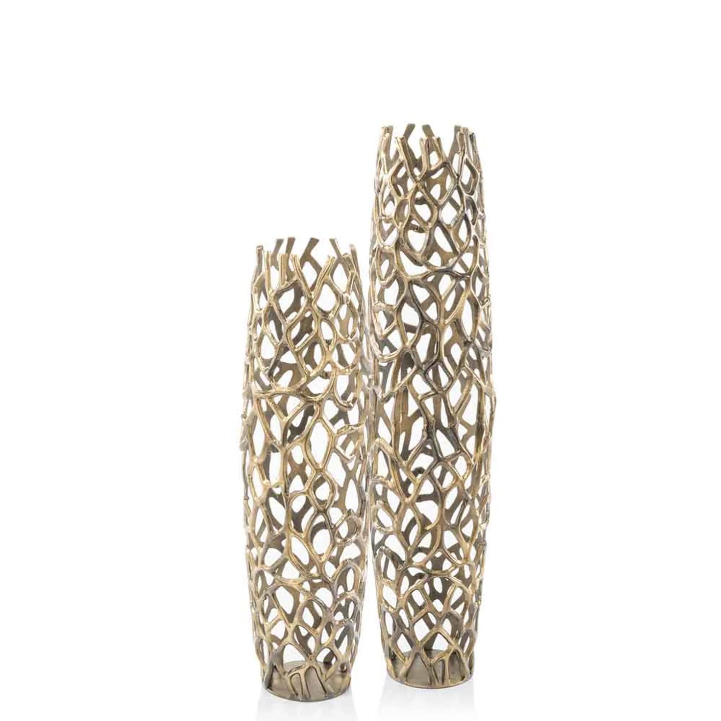 Lustrous 40-Inch Gold Aluminum Cylinder Vase – Modern Elegance with Durable Lightweight Design