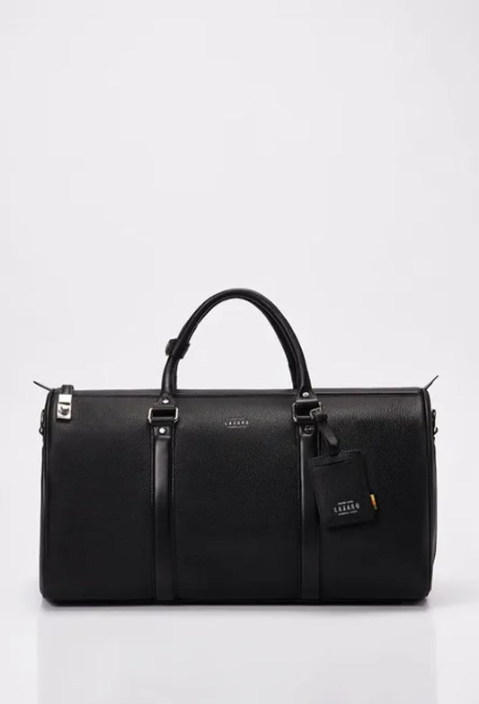 Large Leather Duffel Bag With Lock Closure