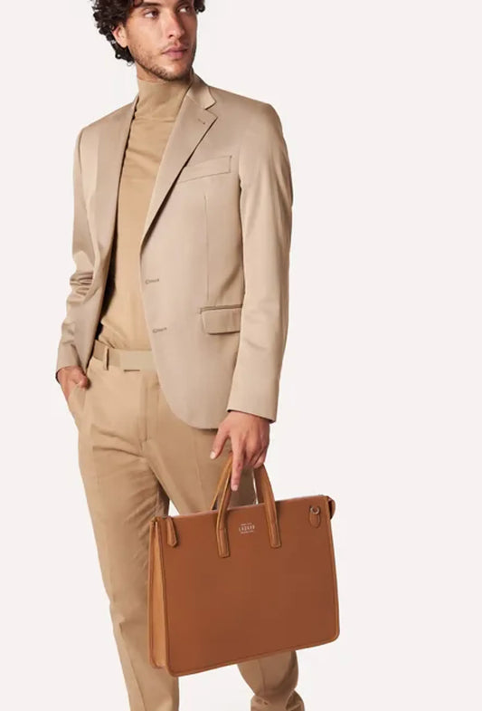 Leather Slim Unisex Briefcase