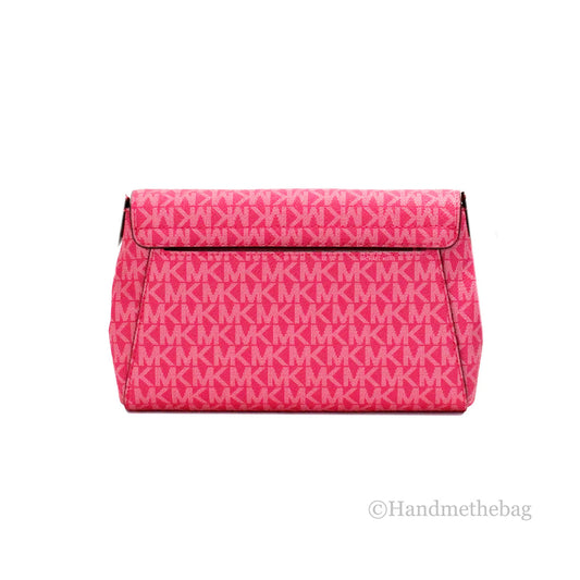 Michael Kors Jet Set Medium Electric Pink Convertible Pouchette