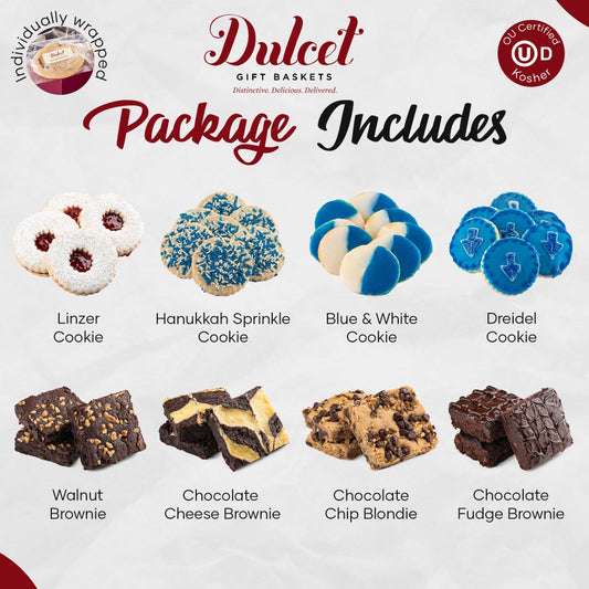Deluxe Hanukkah Dreidel Cookie Gift Basket