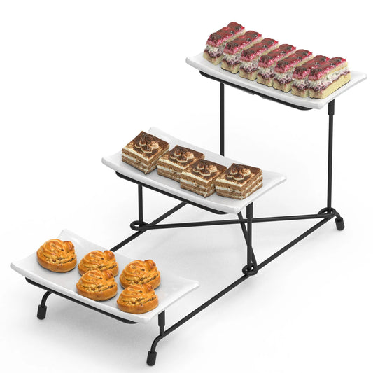 Classy 3-Tier Plastic Serving Tray Dessert