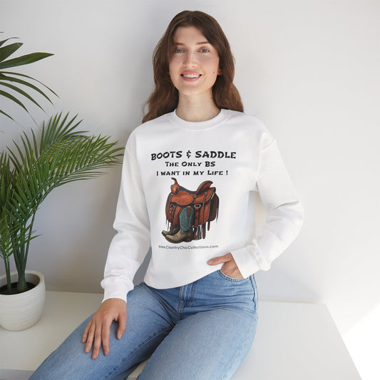 Boots & Saddle Design Sweatshirt