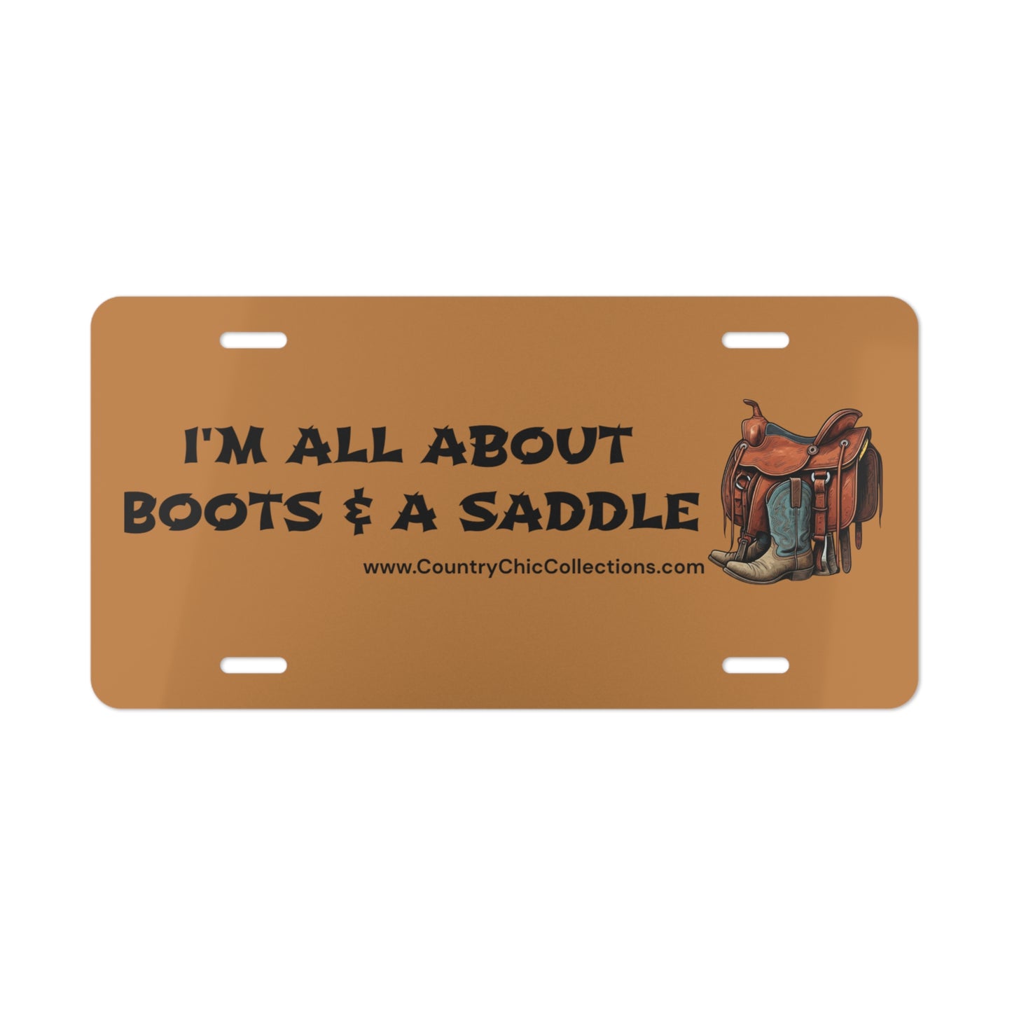 All About Boots & a Saddle Vanity Plate