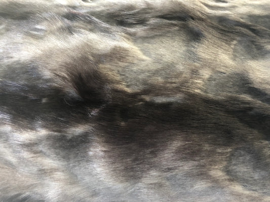Plutus Brandy Grey Faux Fox Luxury Throw