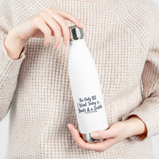 Boots & Saddle Insulated Water Bottle, Equestrian Gift