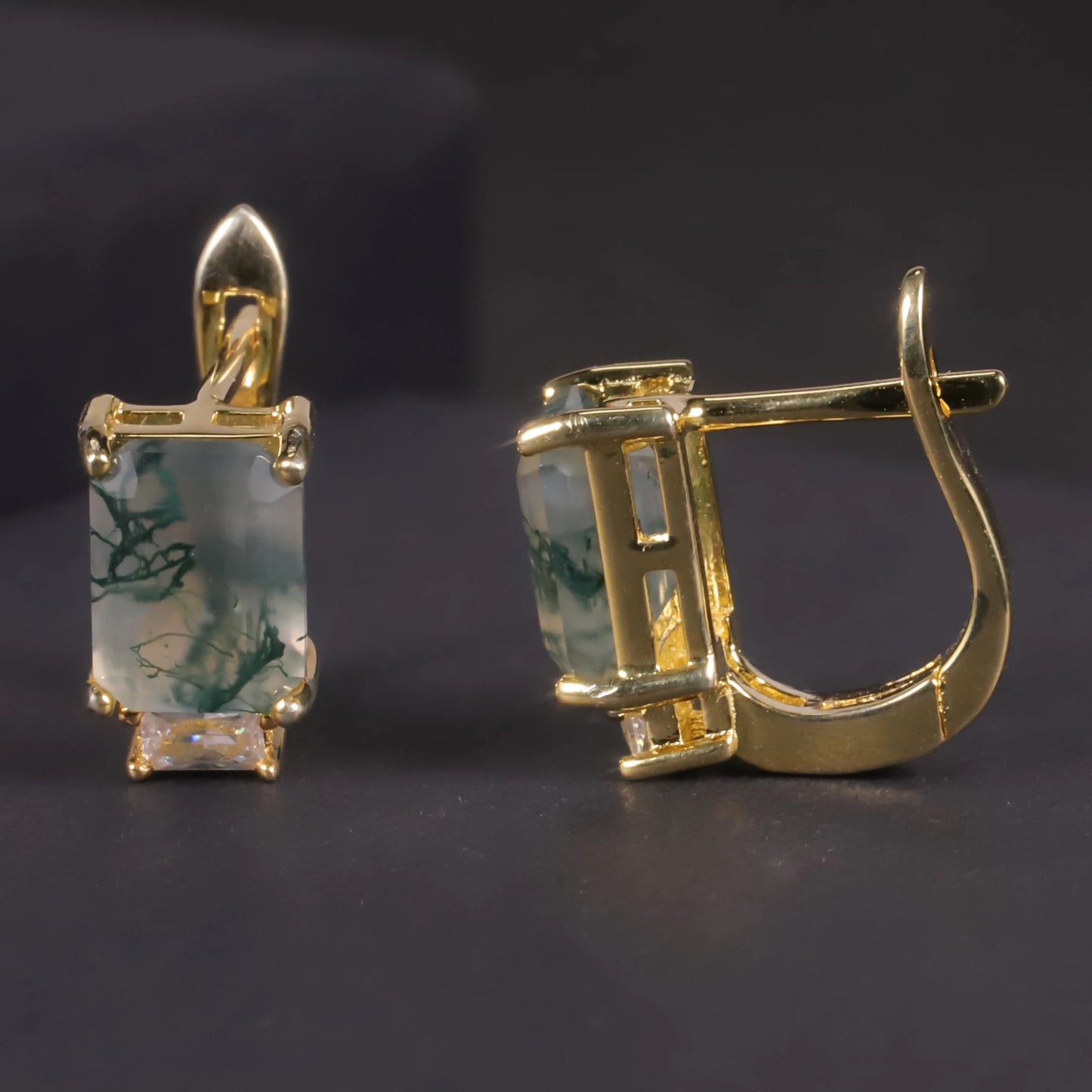 Sophisticated Luxe Gemstone Studs Earrings in 925 Sterling Silver