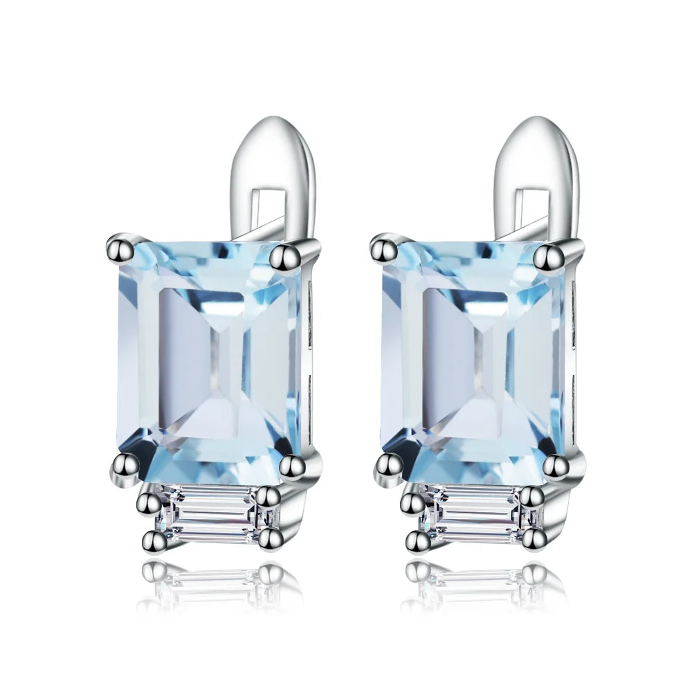 Sophisticated Luxe Gemstone Studs Earrings in 925 Sterling Silver