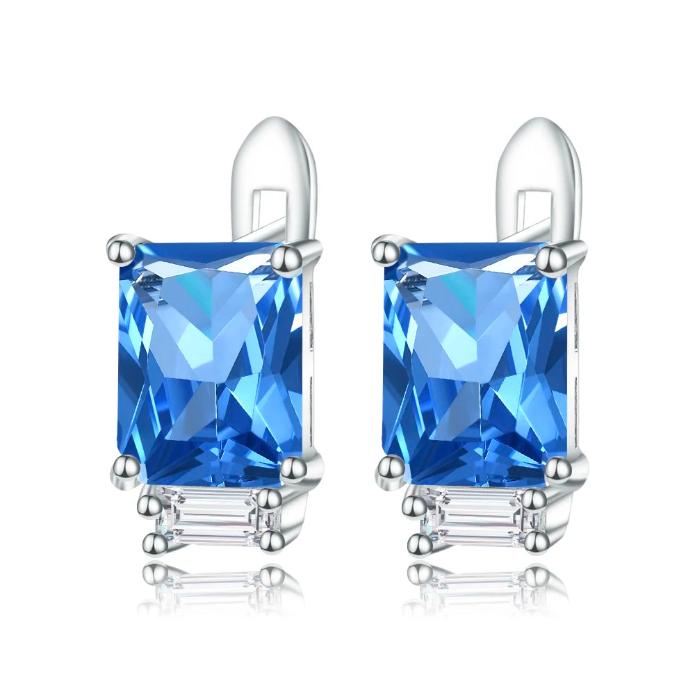 Sophisticated Luxe Gemstone Studs Earrings in 925 Sterling Silver