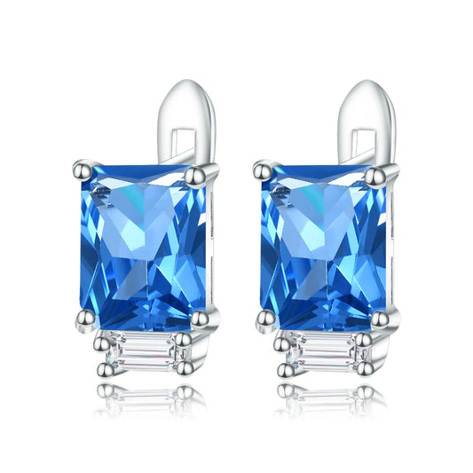 Sophisticated Luxe Gemstone Studs Earrings in 925 Sterling Silver