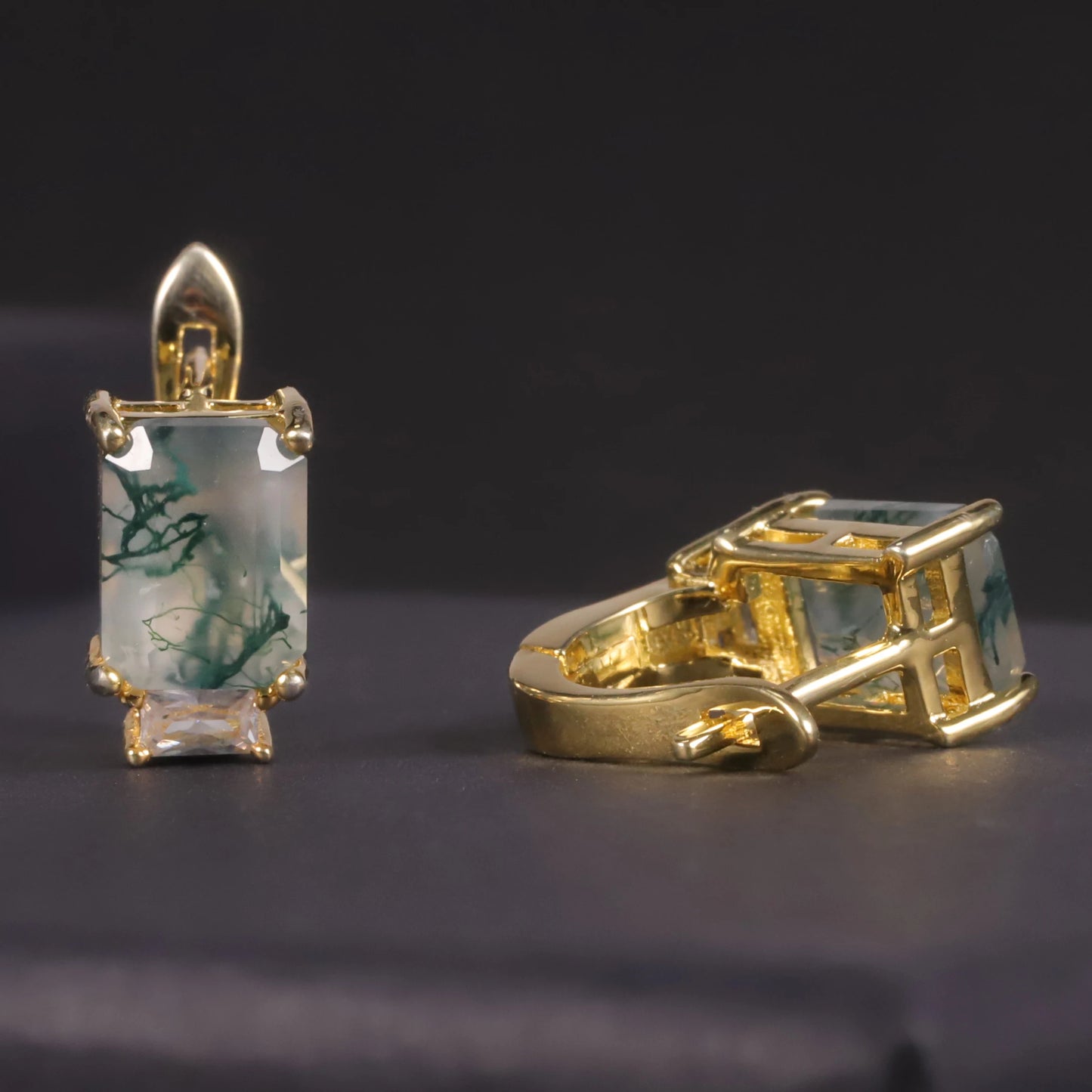 Sophisticated Luxe Gemstone Studs Earrings in 925 Sterling Silver