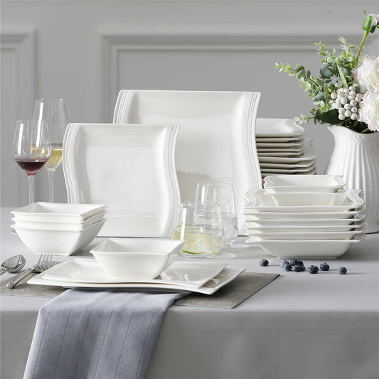 Elegant 26 Piece Dinnerware Set, serves 6