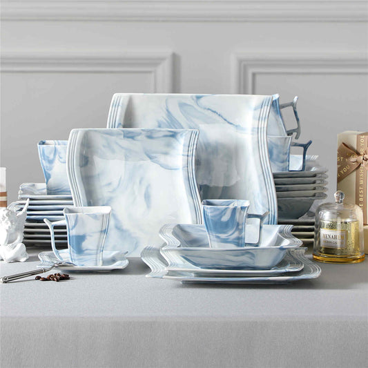 Lush Marble Chic 30 Piece Dinnerware Set