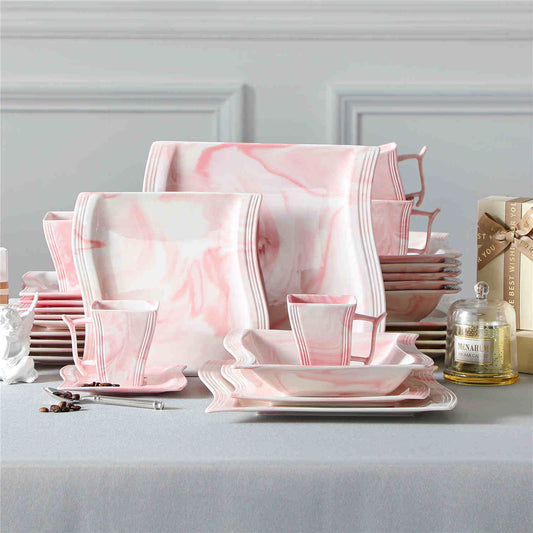 Lush Marble Chic 30 Piece Dinnerware Set
