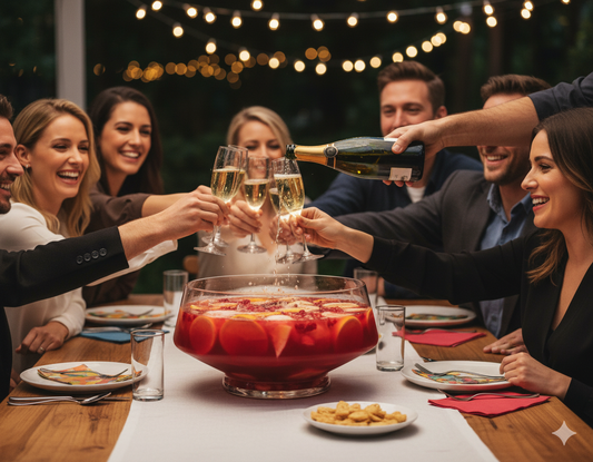 Elegant Footed Punch Bowl
