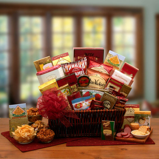 Deluxe Gourmet Ambassador Gourmet Gift Basket - gourmet gift basket