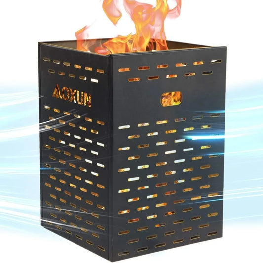 Burning Wood Drum Fire Pit 63 Gallon