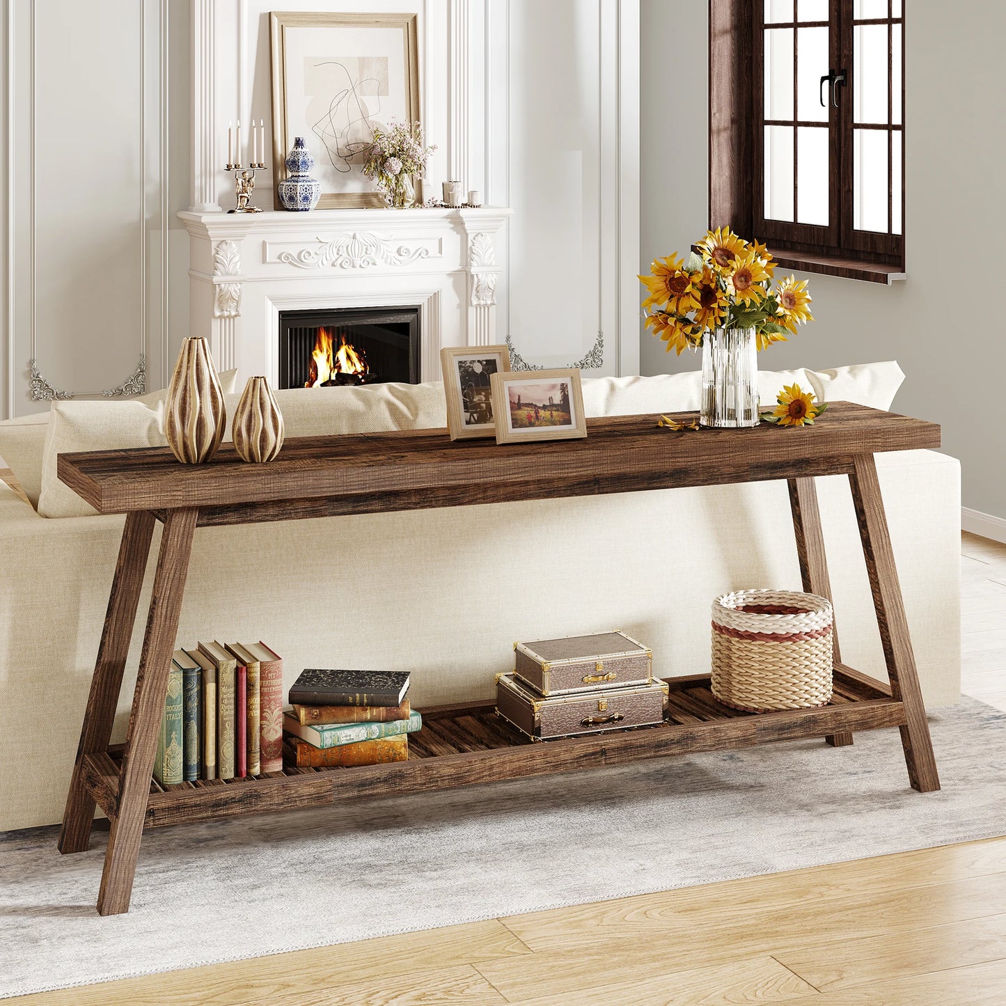 Farmhouse Console Entryway Table