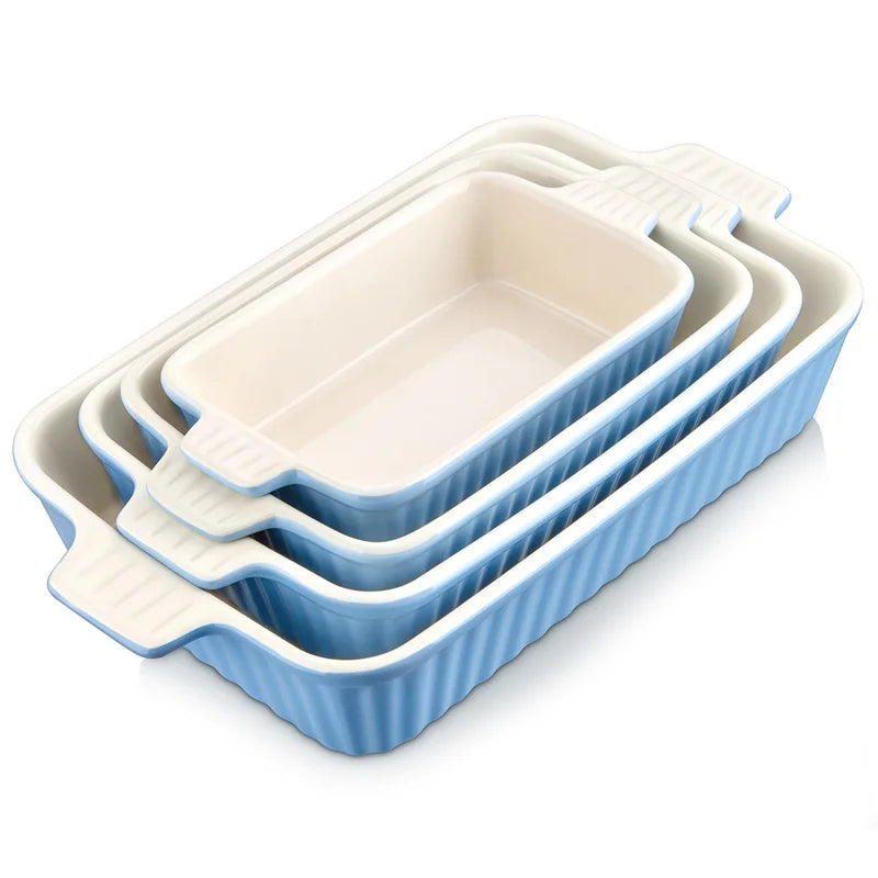 Luxurious Ceramic Baking Dish Set of Four