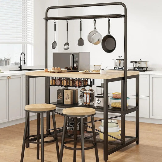 Luxe Cottage Kitchen Island (Bakers Rack, Island Table or Coffee Bar Table)
