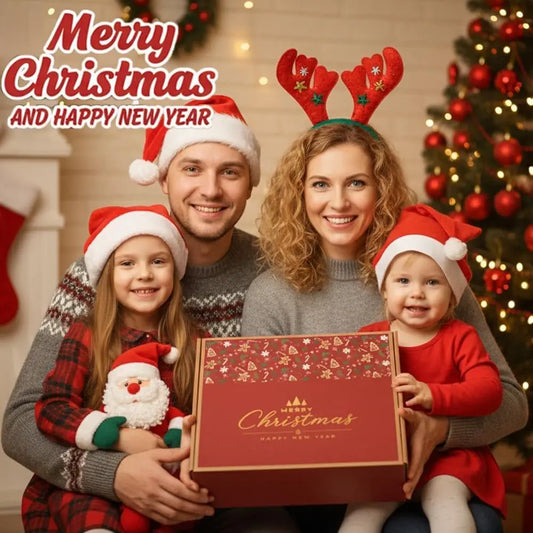 Elegant Christmas Gift Basket for Her: Cozy Blanket, Stylish Glassware & Spa Essentials