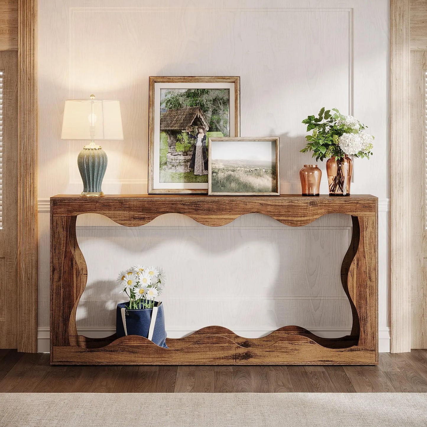 Elegant Farmhouse Style Console Table