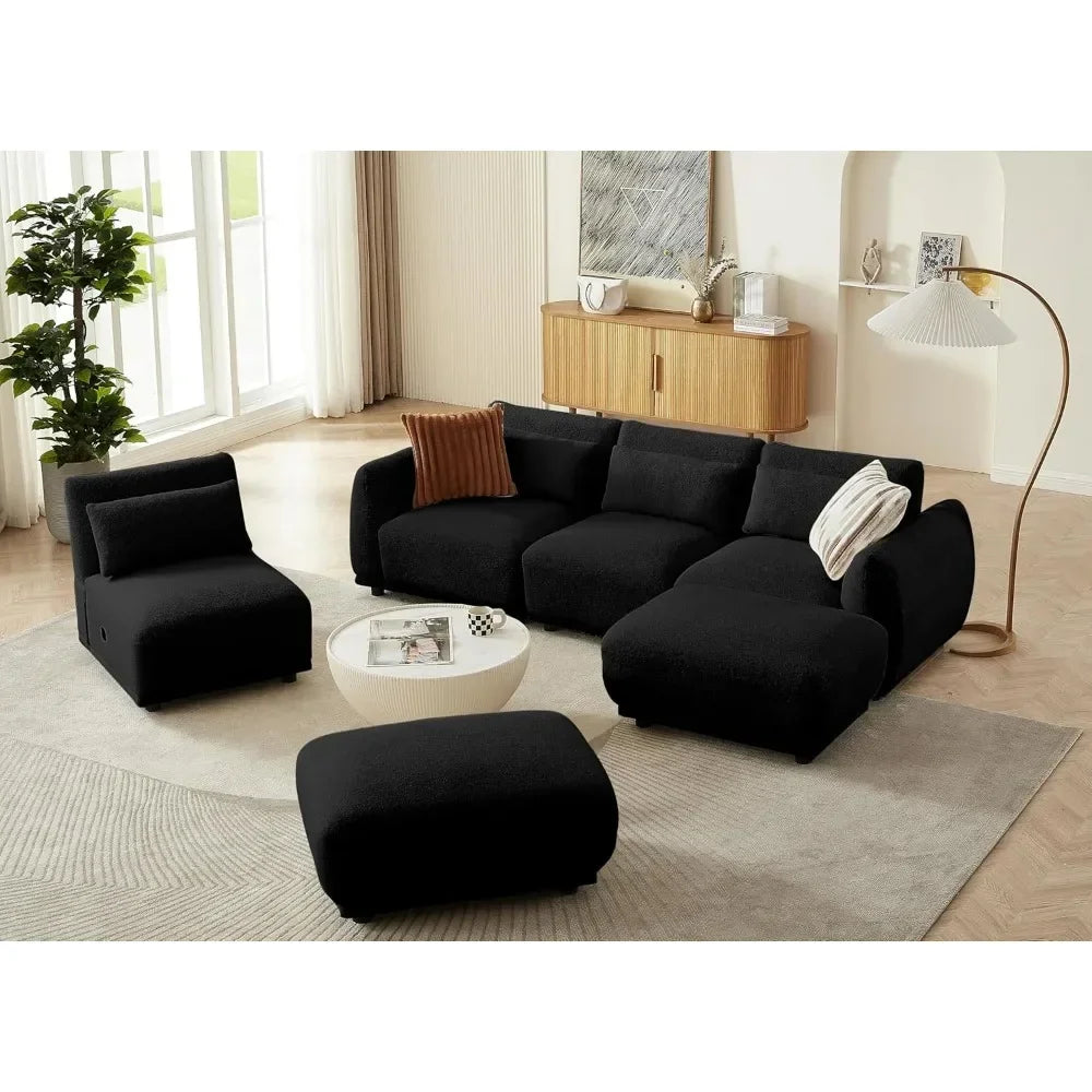Comfy Sectional Cloud Couch Sofa Set