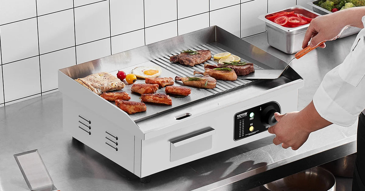 Countertop Stainless Steel Teppanyaki Flat Top Grill Commercial