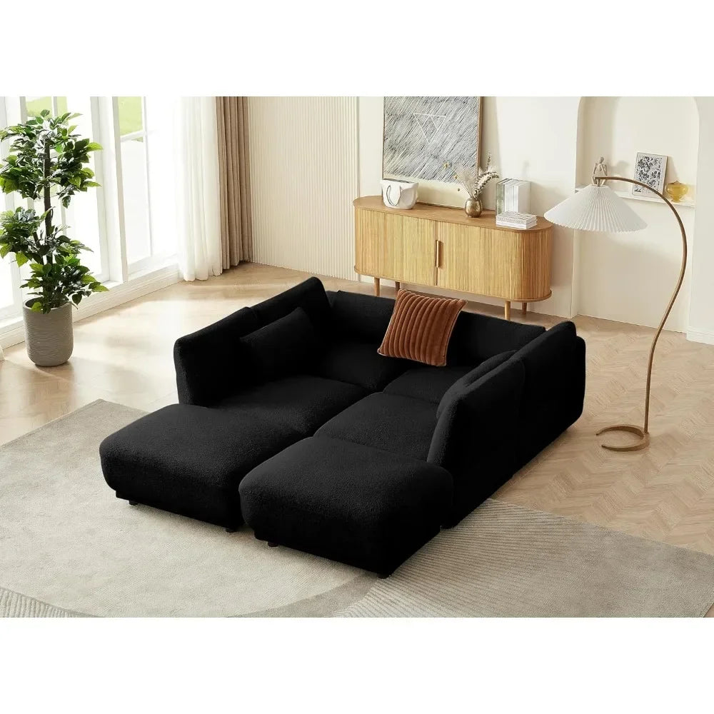 Comfy Sectional Cloud Couch Sofa Set