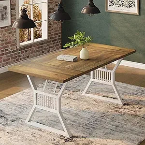 Farmhouse Chic Dining Table, seats 4-6 Person