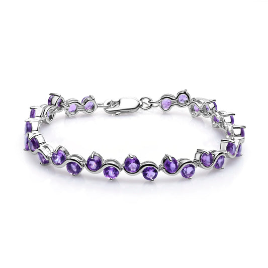 Luxurious Gemstone Tennis Bracelet in 925 Sterling