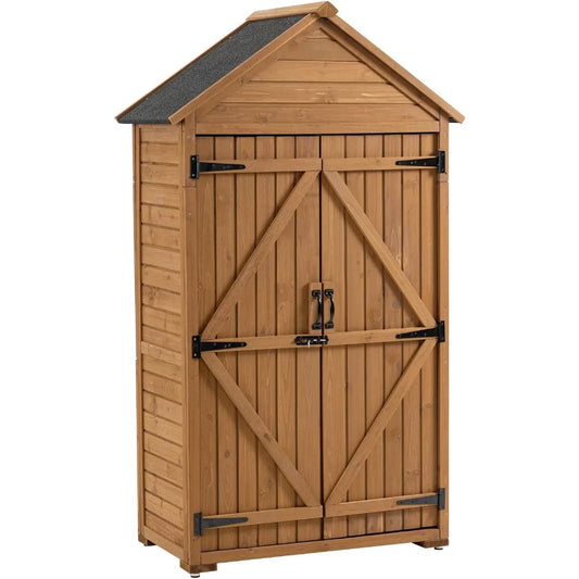 Vintage Style Wooden Waterproof Storage Shed