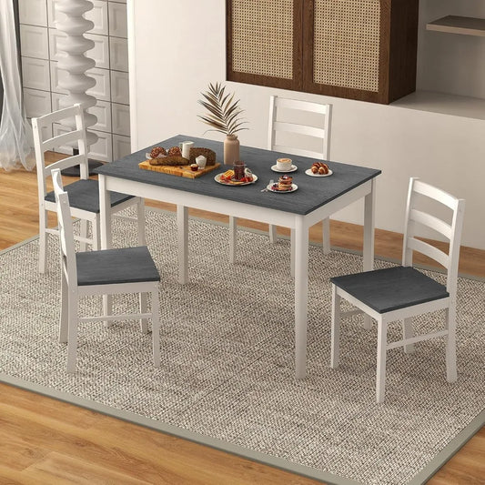 Vintage Grey 5-Piece Dinette Set