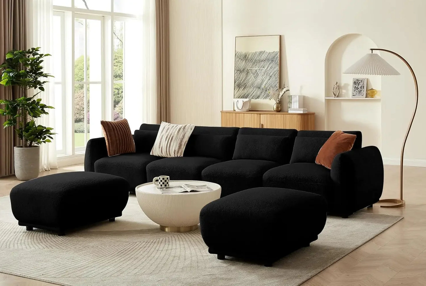 Comfy Sectional Cloud Couch Sofa Set