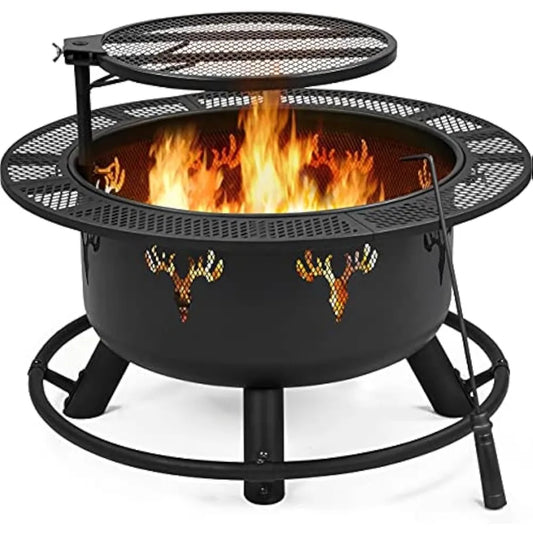 Deer Lovers Outdoor Wood Burning Firepit