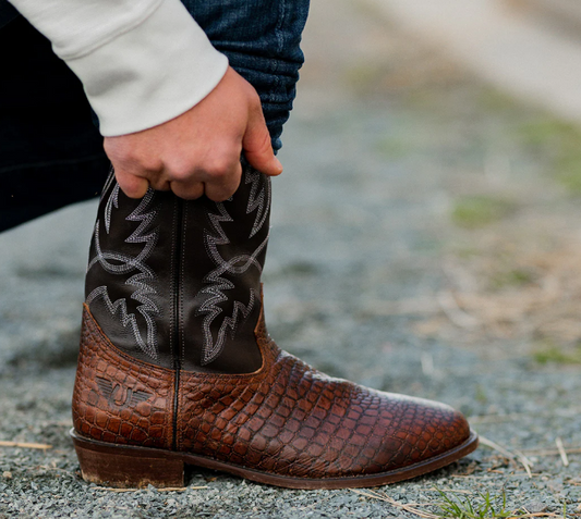 Men's Grant Wide Square Toe Western Boot, Tuff Rider