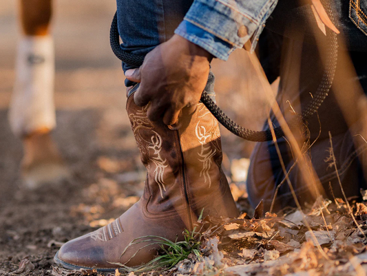 Men's Lamar Wide Square Toe Western Boot, Tuff Rider