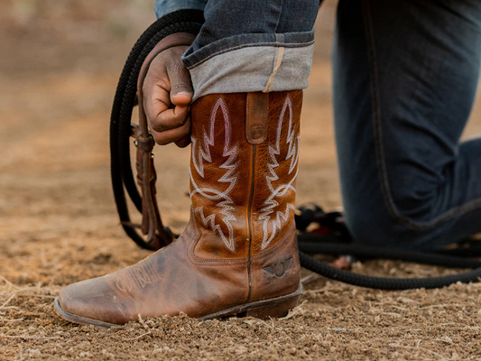 Men's Old Faithful Wide Square Toe Western Boot, Tuff Rider